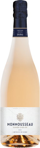 nouvelle cuvée monmousseau ciselée crémant de Loire rosé